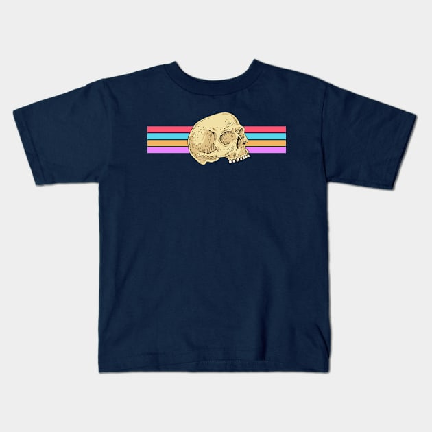 Retro Skull Kids T-Shirt by High Altitude